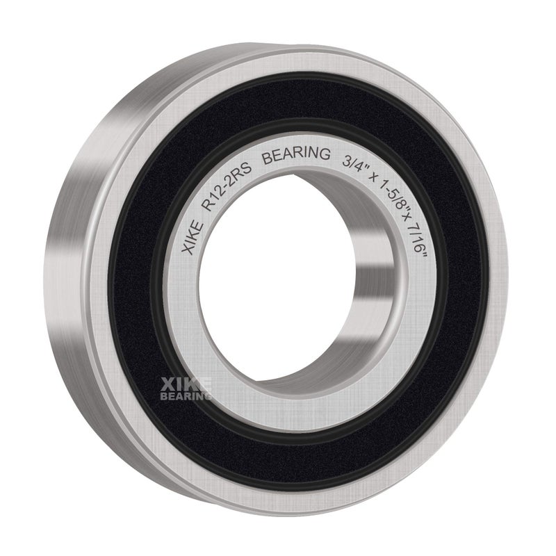XiKe R12-2RS Double Rubber Seal Bearings 3/4"" x 1-5/8"" x 7/16"", Deep Groove Ball Bearings Pack of 10pcs - Image 5